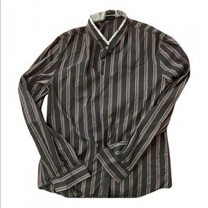 Just Cavalli brown striped button down- size 52